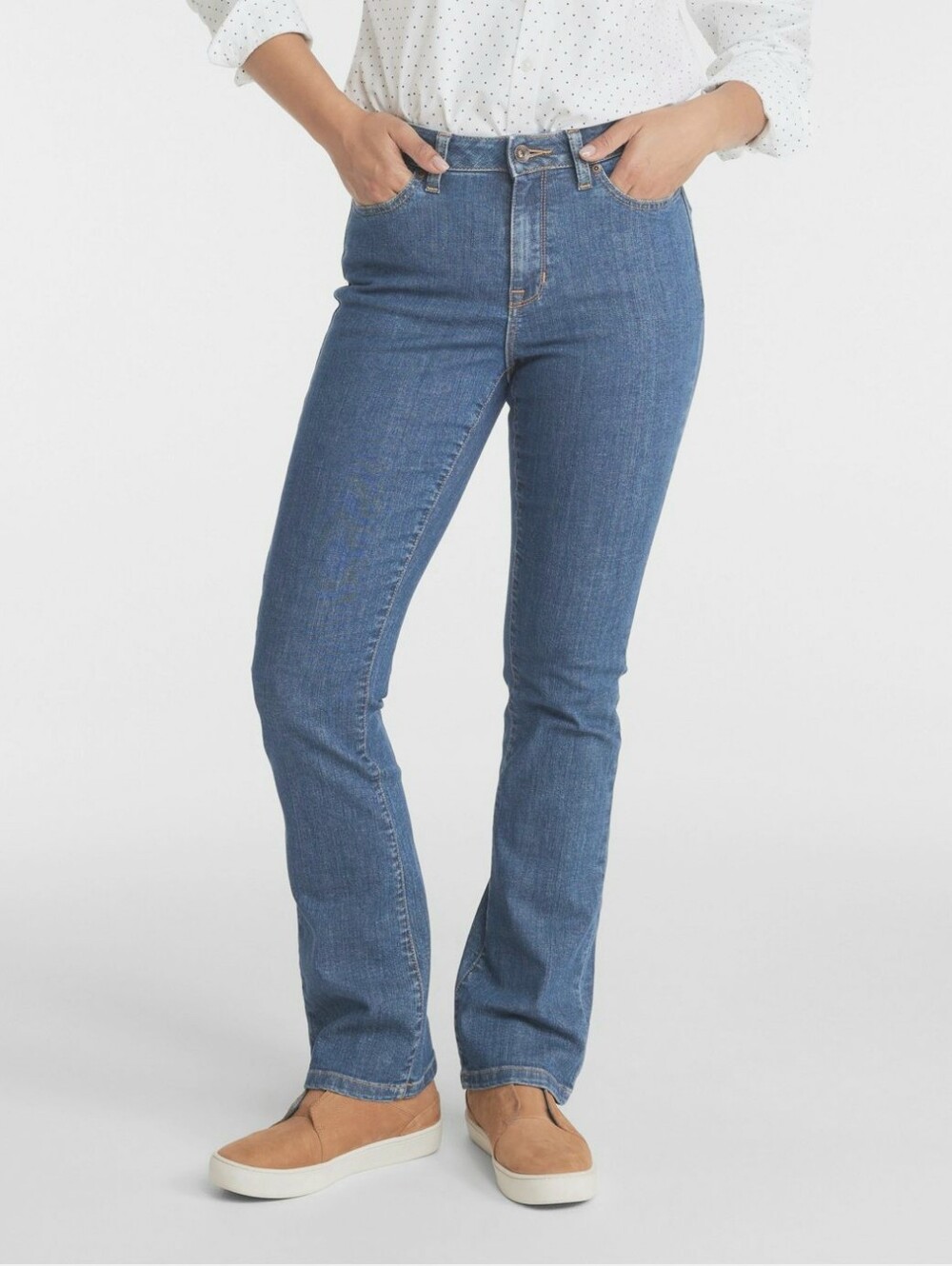 L.L. Bean Women's True Shape Jeans High-Rise Bootcut Size 18 Regular Classic Fit